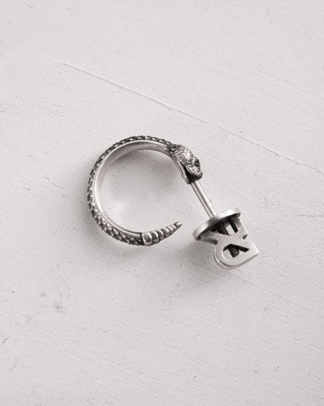 Einzelohrstecker RATTLESNAKE in Sterlingsilber 5