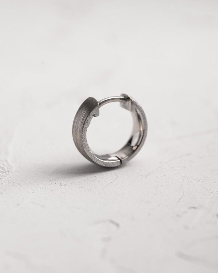 Ohrring - Ring THE HOOP (Weißgold) 4