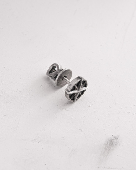 Einzelohrstecker KOMPASS in Sterlingsilber 4