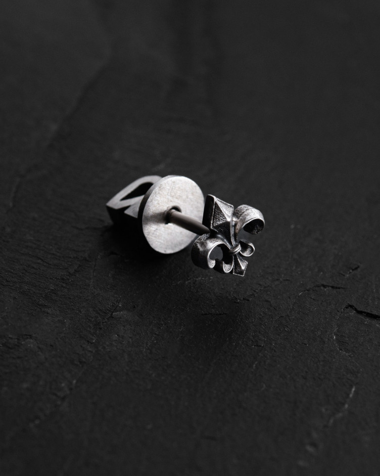 Ohrring - Ring FLEUR DE LIS in Sterlingsilber 3496
