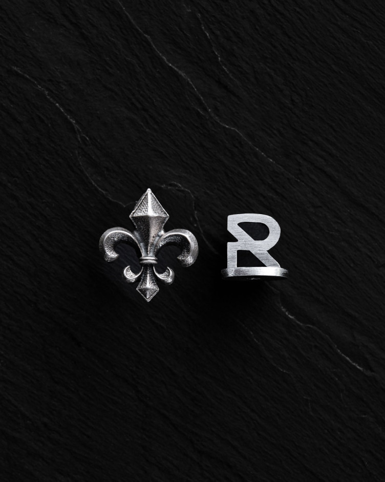Ohrring - Ring FLEUR DE LIS in Sterlingsilber 3496