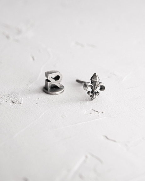 Ohrring - Ring FLEUR DE LIS in Sterlingsilber 5