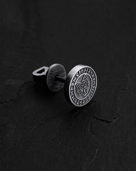 Ohrring - Ring WOLF. RUNES in Sterlingsilber 3