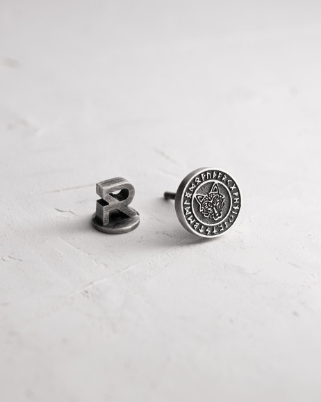 Ohrring - Ring WOLF. RUNES in Sterlingsilber 4