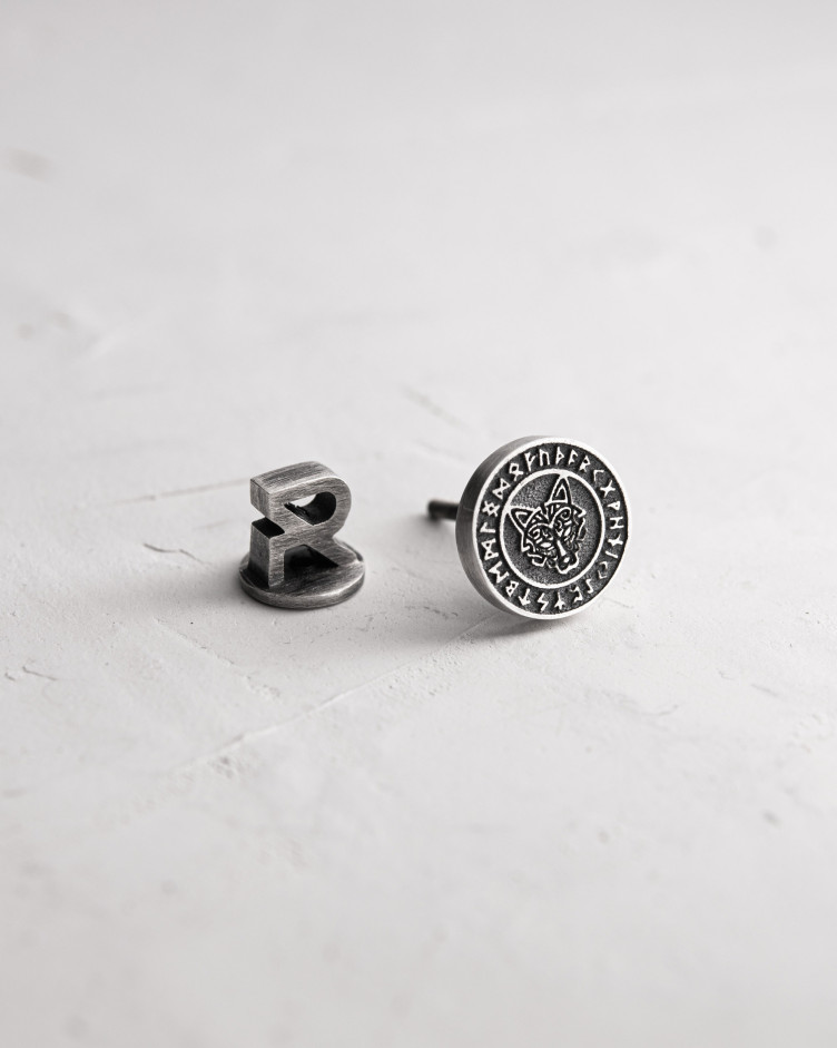 Ohrring - Ring WOLF. RUNES in Sterlingsilber 4