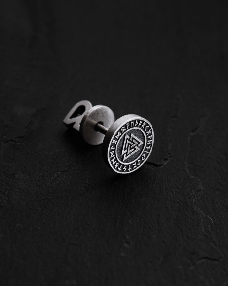 Ohrring - Ring VALKNUT. RUNES in Sterlingsilber 3