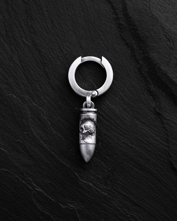 Einzelohrstecker BULLET. MEMENTO MORI in Sterlingsilber