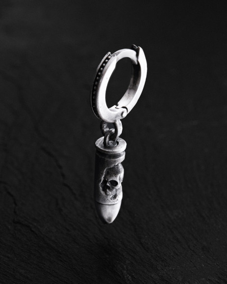 Einzelohrstecker BULLET. MEMENTO MORI in Sterlingsilber 3