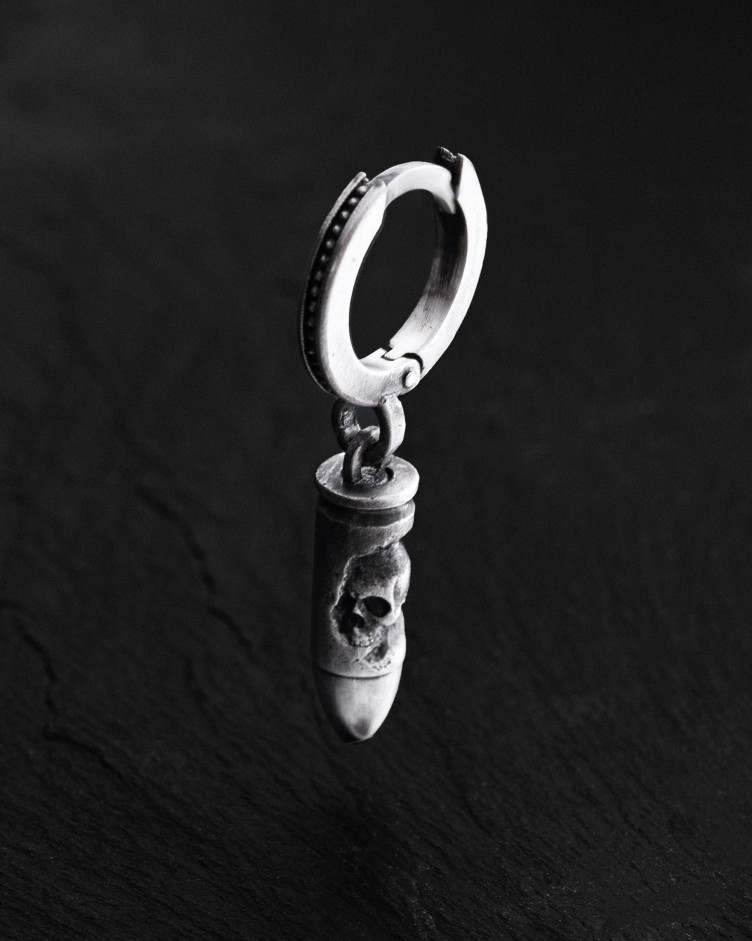 Einzelohrstecker BULLET. MEMENTO MORI in Sterlingsilber 3