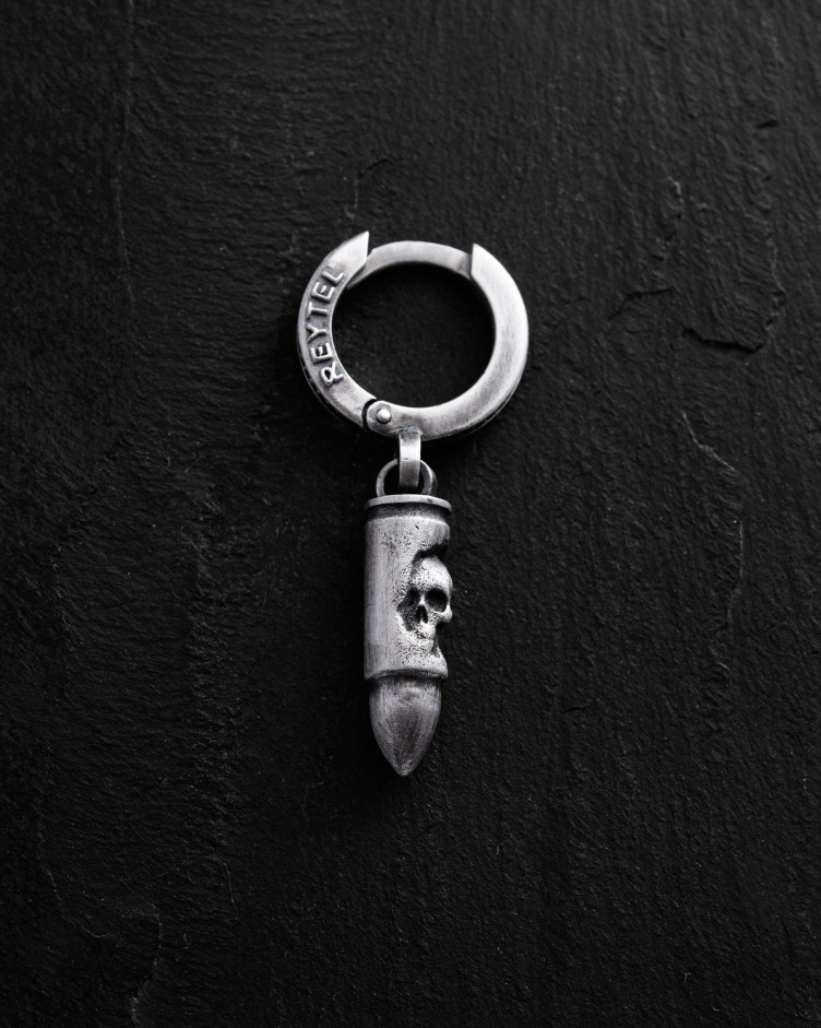 Einzelohrstecker BULLET. MEMENTO MORI in Sterlingsilber 3