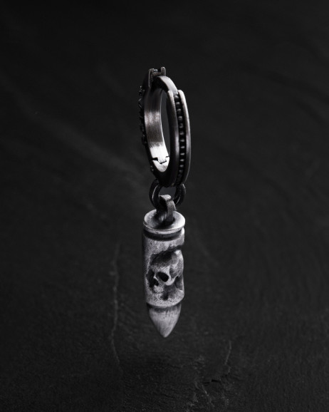 Einzelohrstecker BULLET. MEMENTO MORI in Sterlingsilber