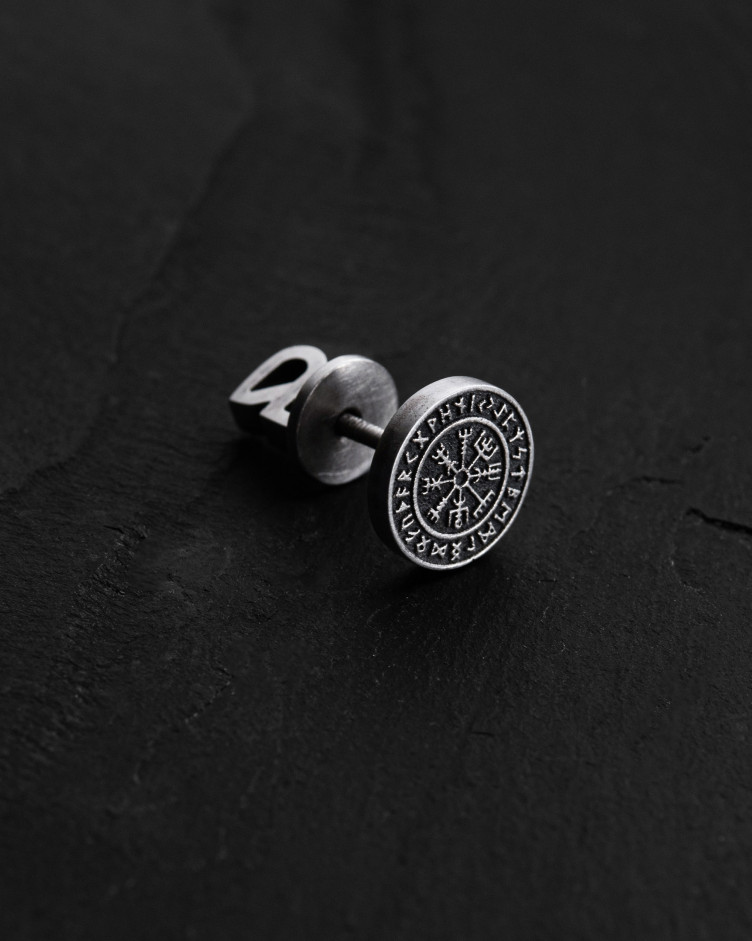 Ohrring - Ring VEGVISIR. RUNES in Sterlingsilber 3