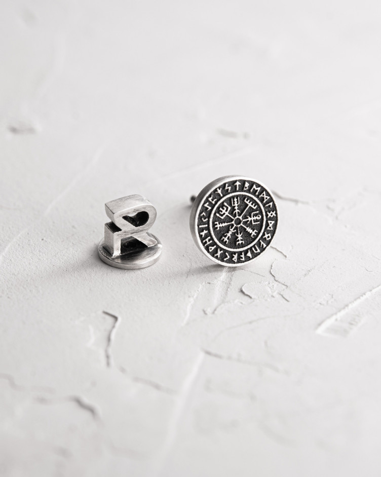 Ohrring - Ring VEGVISIR. RUNES in Sterlingsilber 4
