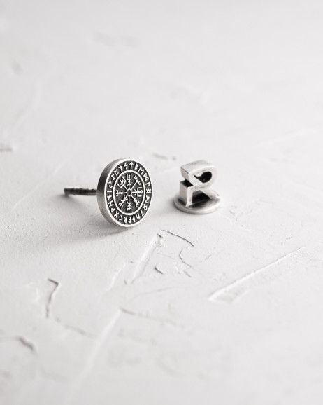 Ohrring - Ring VEGVISIR. RUNES in Sterlingsilber 5