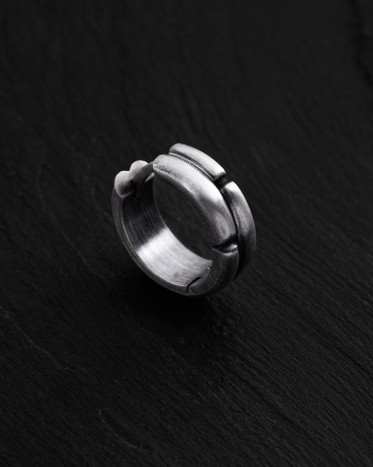 Ohrring - Ring KRETS in Sterlingsilber