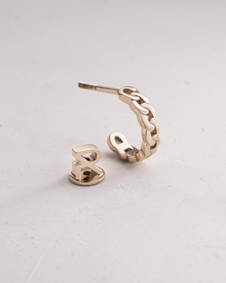Einelohrstecker KETTE (Gelbgold)