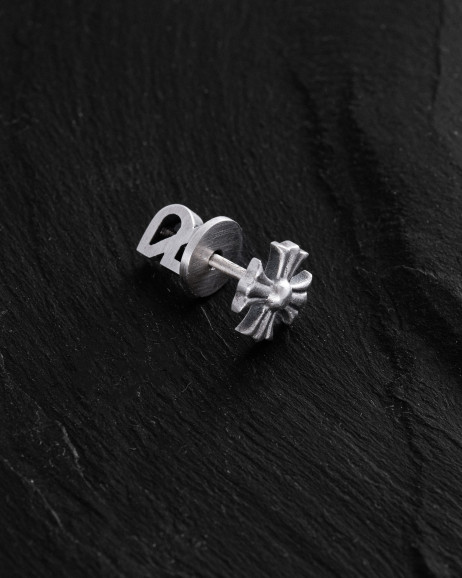 Einzelohrstecker CROIX DES TEMPLIERS in Sterlingsilber 2