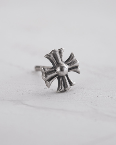 Einzelohrstecker CROIX DES TEMPLIERS in Sterlingsilber 4