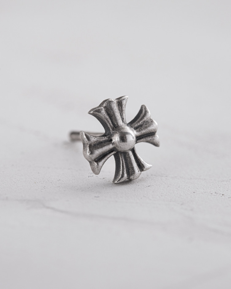 Einzelohrstecker CROIX DES TEMPLIERS in Sterlingsilber 4