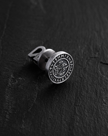 Einzelohrstecker BEAR'S PAW. RUNES in Sterlingsilber 3