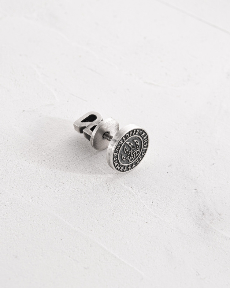 Einzelohrstecker BEAR'S PAW. RUNES in Sterlingsilber 4