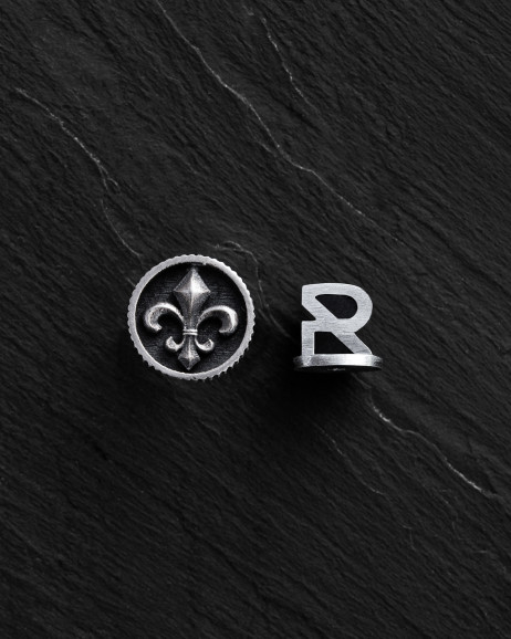 Einzelohrstecker FLEUR DE LIS in Sterlingsilber