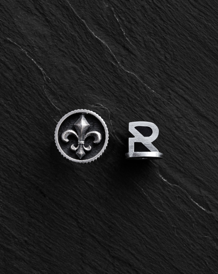 Einzelohrstecker FLEUR DE LIS in Sterlingsilber