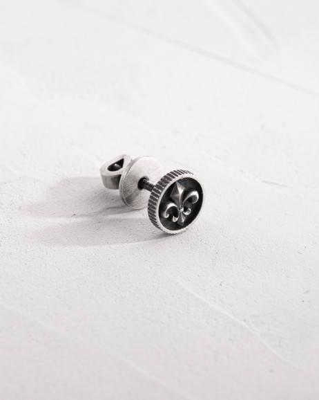 Einzelohrstecker FLEUR DE LIS in Sterlingsilber 5