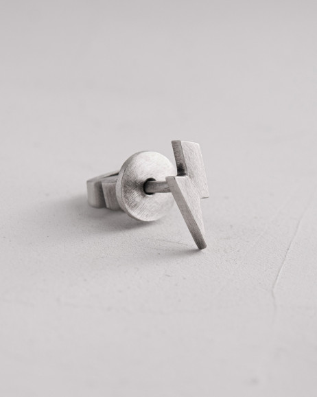 Einzelohrstecker LIGHTNING in Sterlingsilber 4