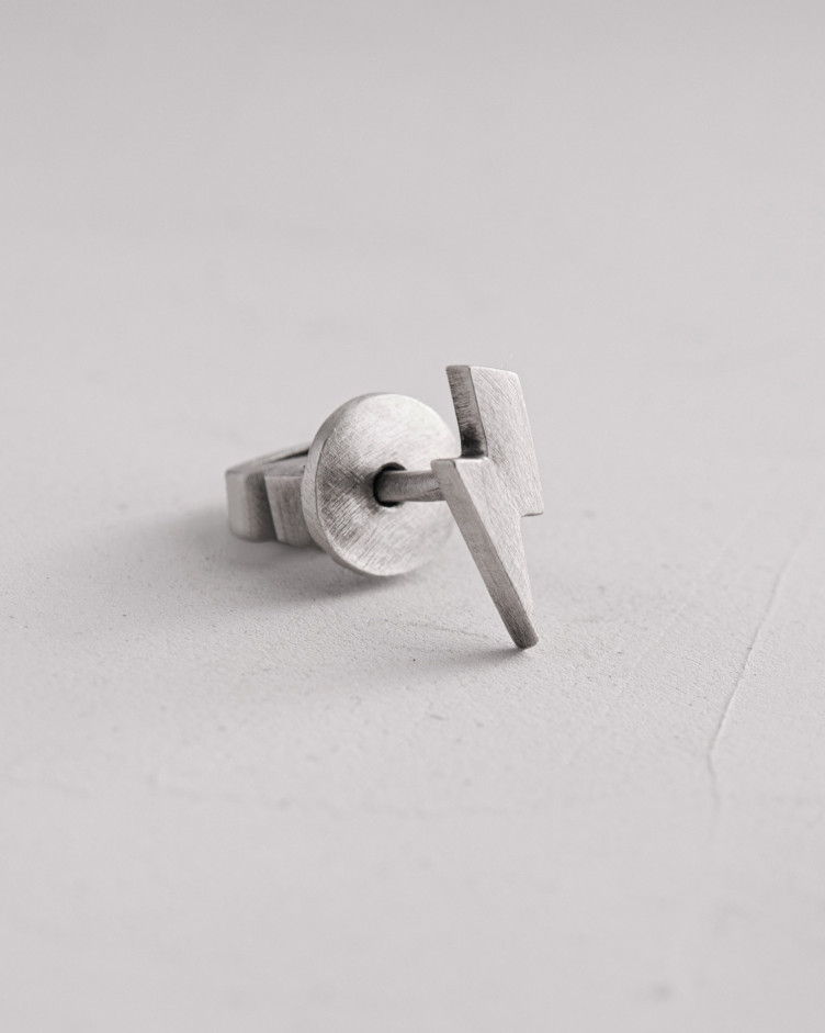 Einzelohrstecker LIGHTNING in Sterlingsilber 4