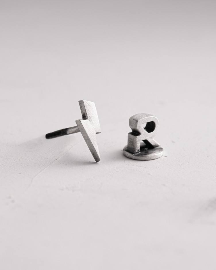 Einzelohrstecker LIGHTNING in Sterlingsilber 3