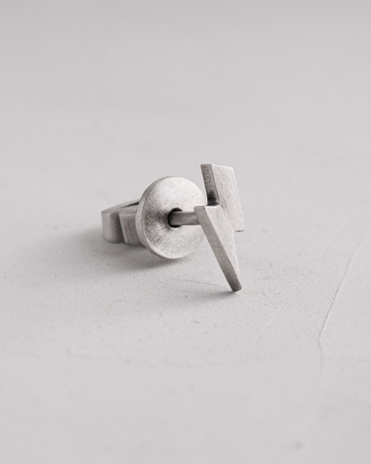 Einzelohrstecker LIGHTNING in Sterlingsilber 7