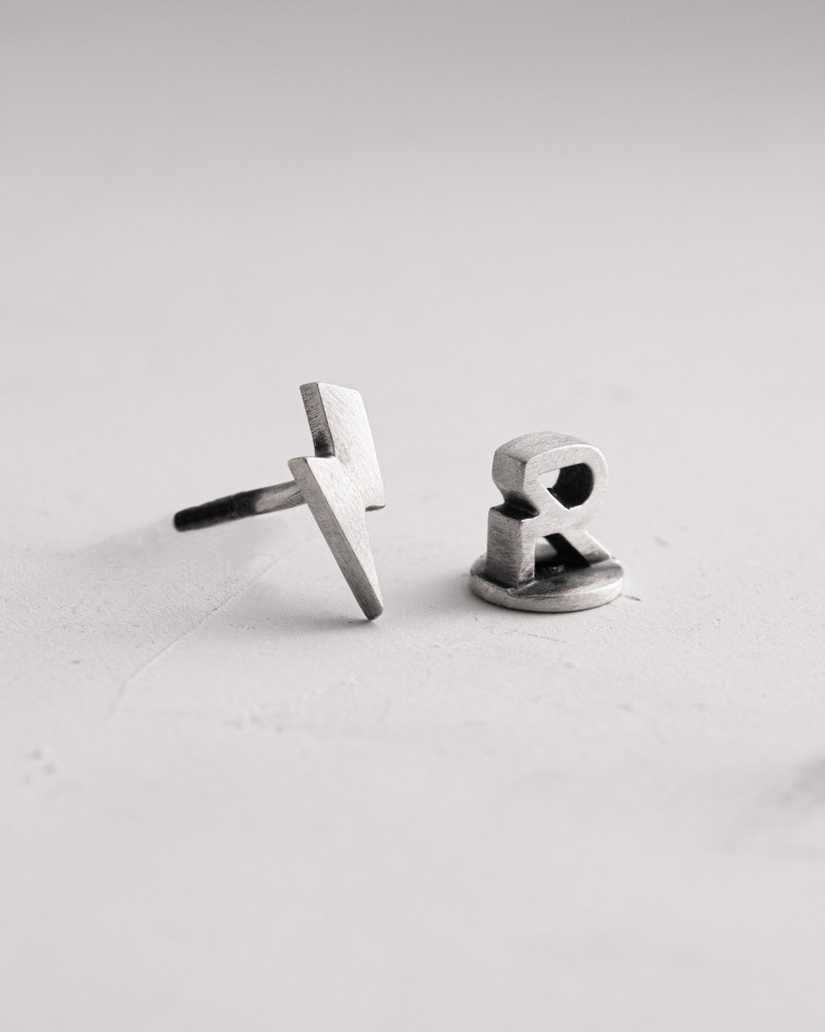 Einzelohrstecker LIGHTNING in Sterlingsilber 5