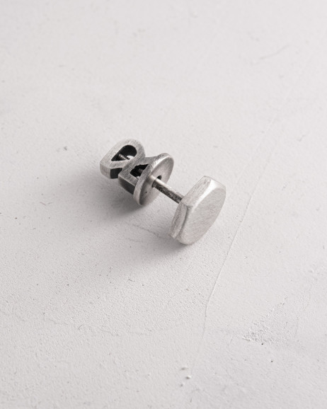 Einzelohrstecker HEXAGON in Sterlingsilber 6