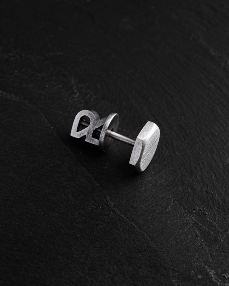 Einzelohrstecker HEXAGON in Sterlingsilber 3