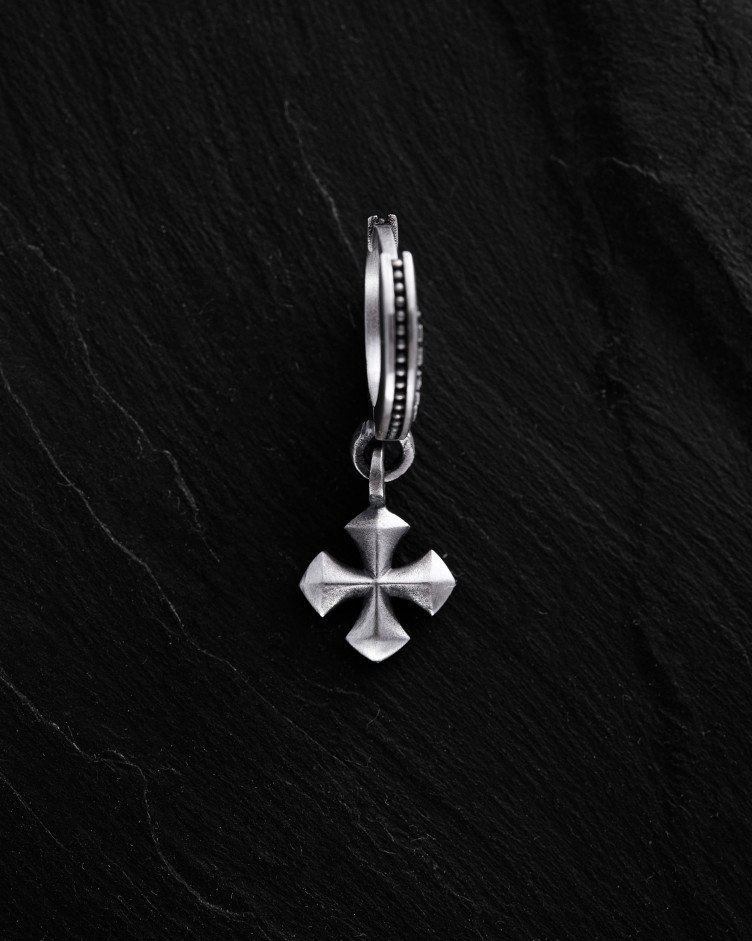 Ohrring - Ring CROSS PATTÉE in Sterlingsilber 2
