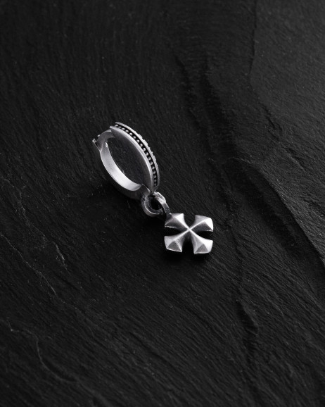 Ohrring - Ring CROSS PATTÉE in Sterlingsilber 3
