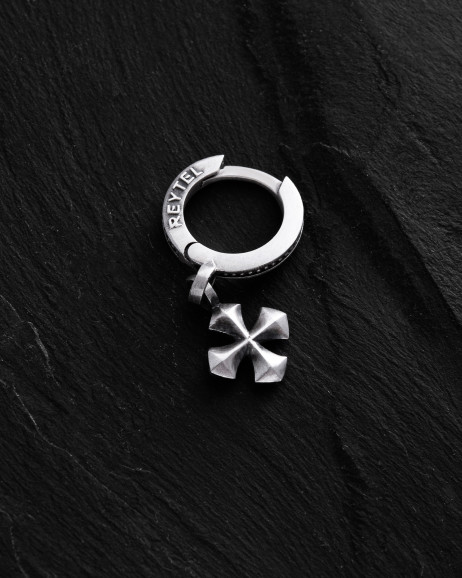 Ohrring - Ring CROSS PATTÉE in Sterlingsilber