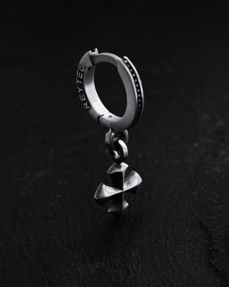 Ohrring - Ring CROSS PATTÉE in Sterlingsilber 5