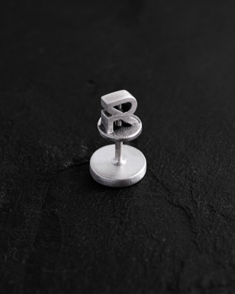 Einzelohrstecker PUNKT in Sterlingsilber 5