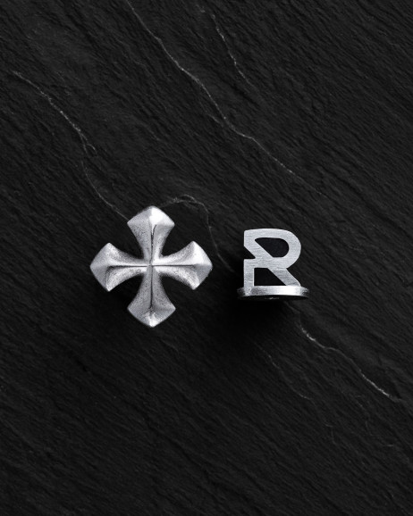 Einzelohrstecker CROSS PATTÉE in Sterlingsilber