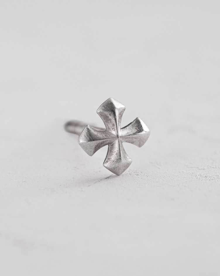 Einzelohrstecker CROSS PATTÉE in Sterlingsilber 3