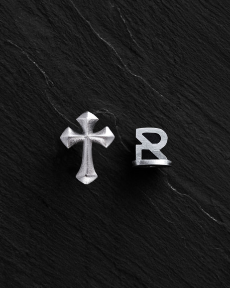 Einzelohrstecker CROCETTA in Sterlingsilber