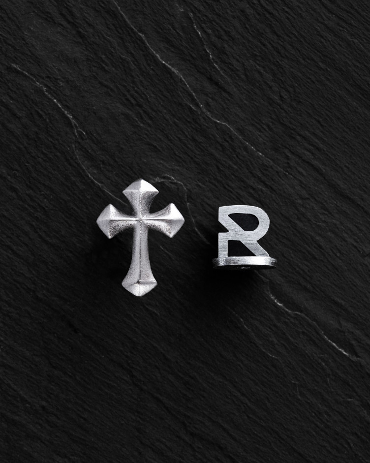 Einzelohrstecker CROCETTA in Sterlingsilber