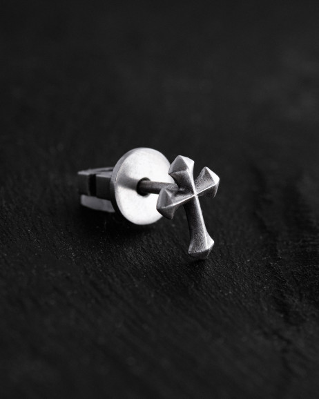 Einzelohrstecker CROCETTA in Sterlingsilber 2