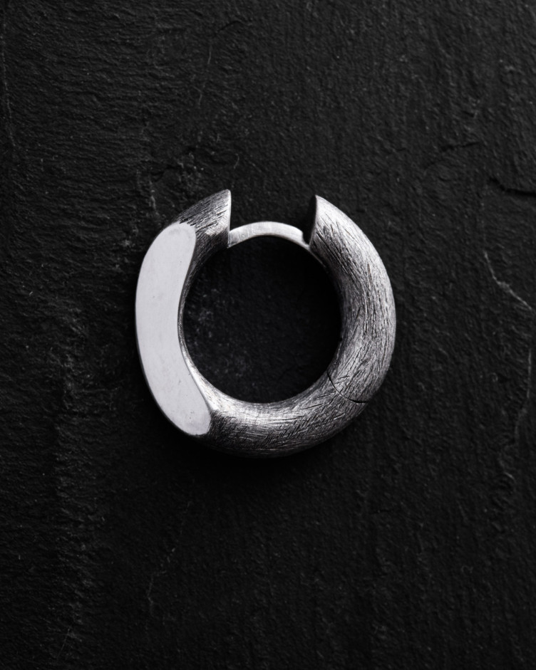 Ohrring - Ring SPIEGEL in Sterlingsilber