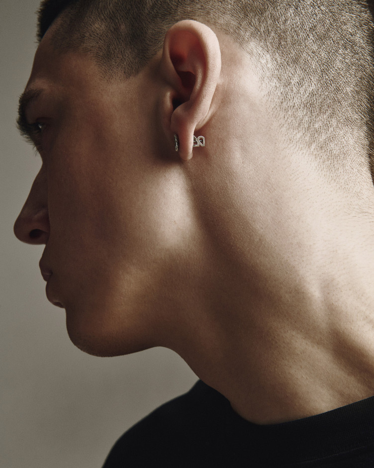 Einzelohrstecker MOND in Sterlingsilber 6