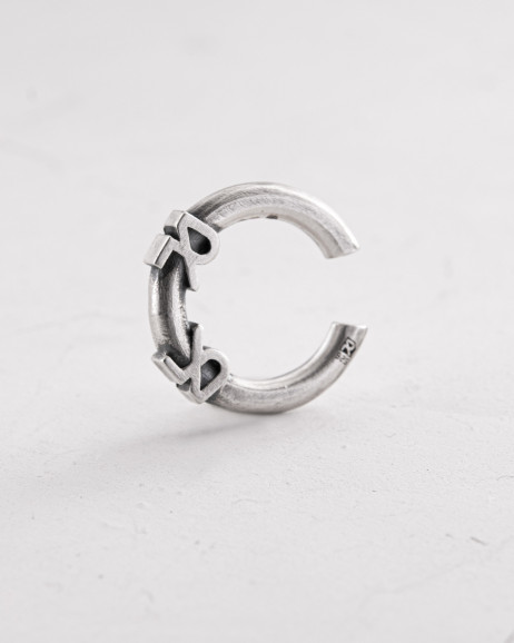 Einzelne Ohrklemme REYTEL in Sterlingsilber 4