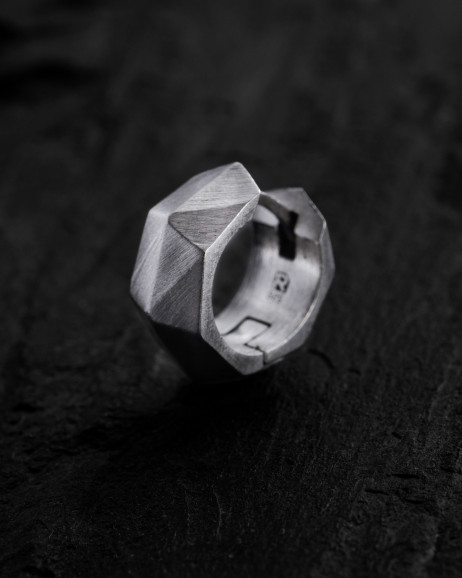 Einzelohrstecker FACETS in Sterlingsilber 3