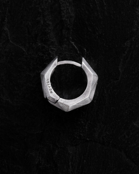 Einzelohrstecker FACETS in Sterlingsilber 4